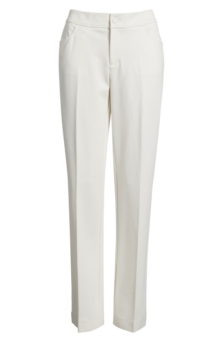 Anne Klein Flat Front Bootcut Pants, Alternate, color, White Dove