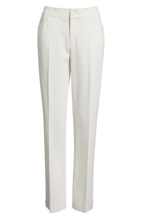 Anne Klein Flat Front Bootcut Pants In White