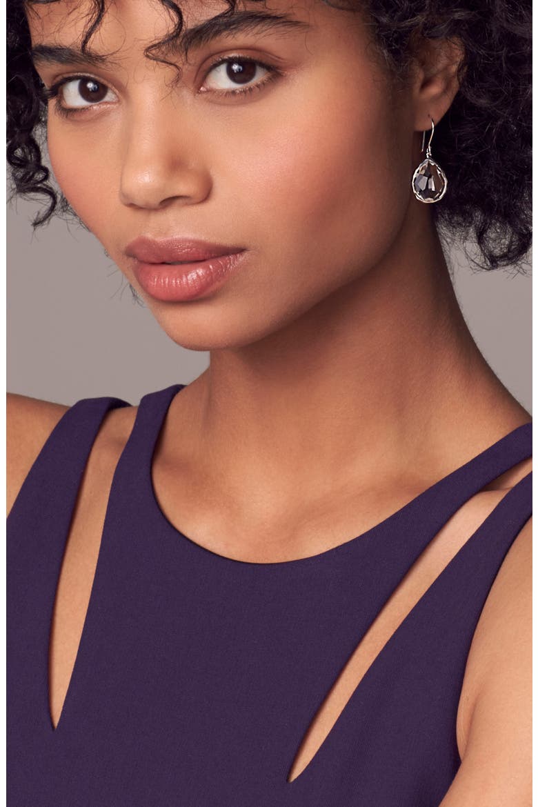 Rock Candy® Mini Teardrop Earrings, Alternate, color, SILVER