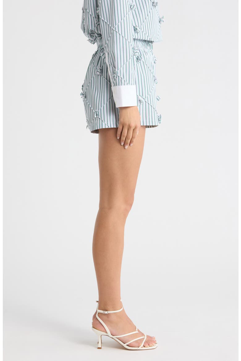 Porter Stripe Quilted Shorts, Alternate, color, GREEN STRIPE