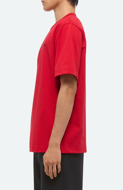 Helmut Lang Relaxed Fit Graphic Logo Tee In Red