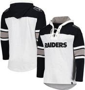 '47 Men's '47 Las Vegas Raiders Heather Gray Gridiron Lace-Up Pullover Hoodie