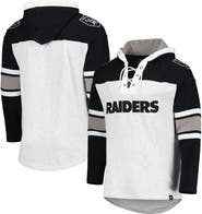 '47 Men's '47 Las Vegas Raiders Heather Gray Gridiron Lace-Up Pullover Hoodie