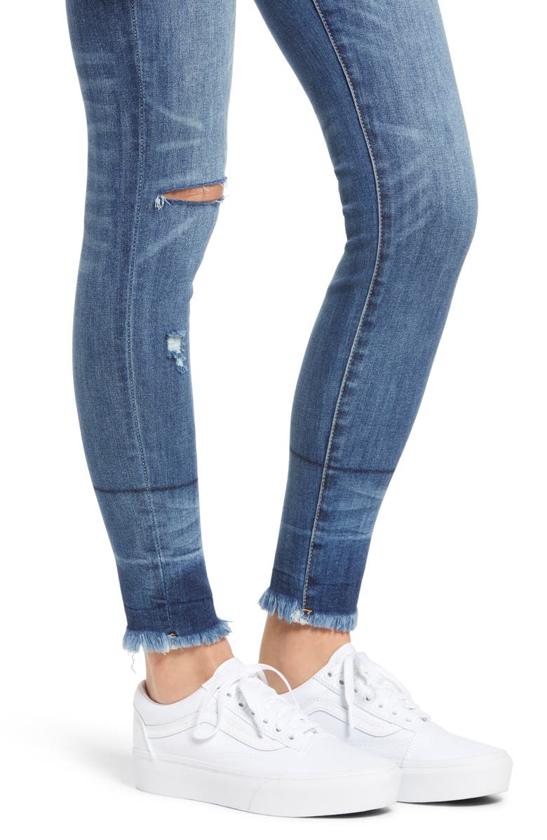 BLANKNYC The Bond Distressed High Waist Ankle Skinny Jeans, Alternate, color, 