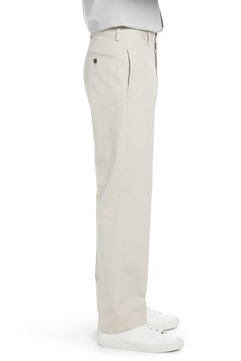 Charleston Khakis Flat Front Cotton Poplin Dress Pants, Alternate, color, STONE