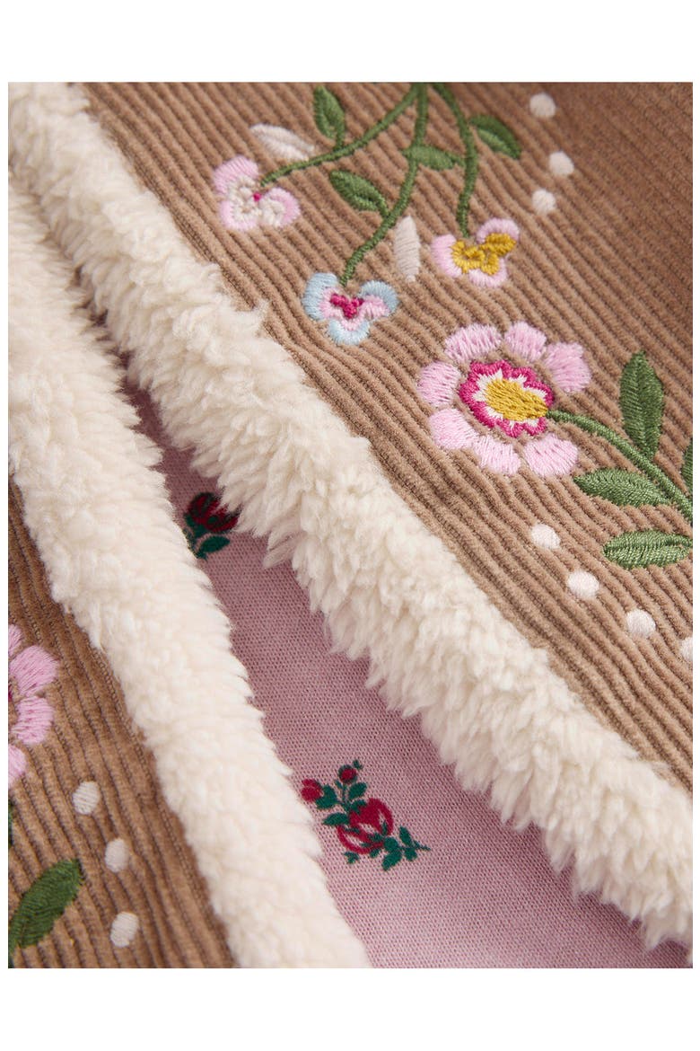 Kids' Embroidered Corduroy Gilet, Alternate, color, NEUTRAL EMBROIDERED