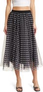 NIKKI LUND Peggy Check Mesh Skirt