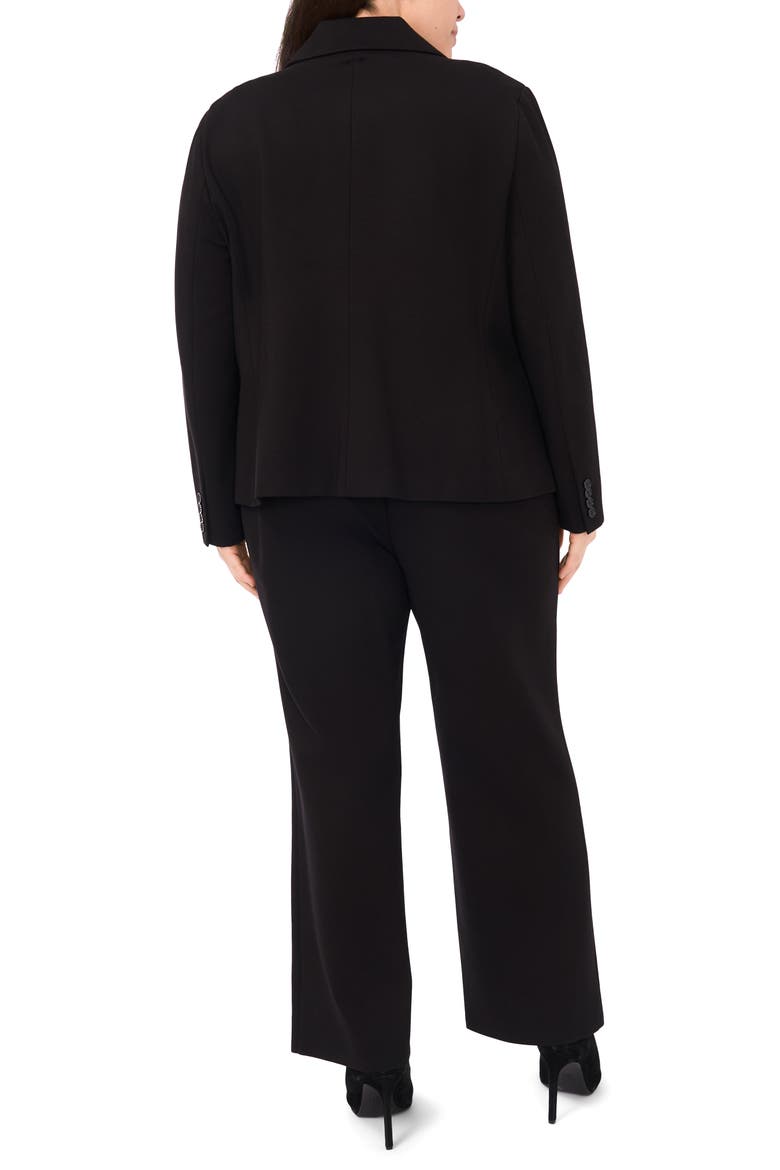 One-Button Ponte Knit Jacket, Alternate, color, RICH BLACK