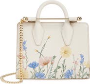 Strathberry Nano Floral Print Leather Tote