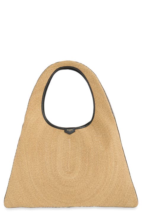 One Piece Woven Straw Hobo Bag