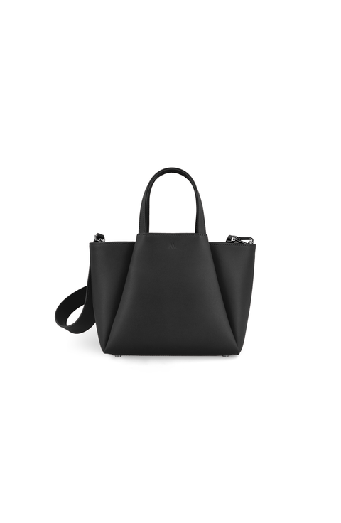 Mini Pyramid Leather Crossbody Bag