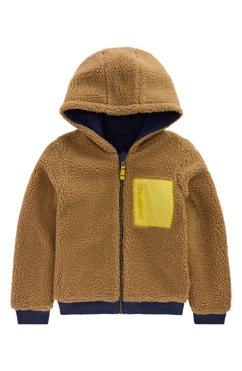 Mini Boden Kids' Reversible Hoodie, Alternate, color, College Navy