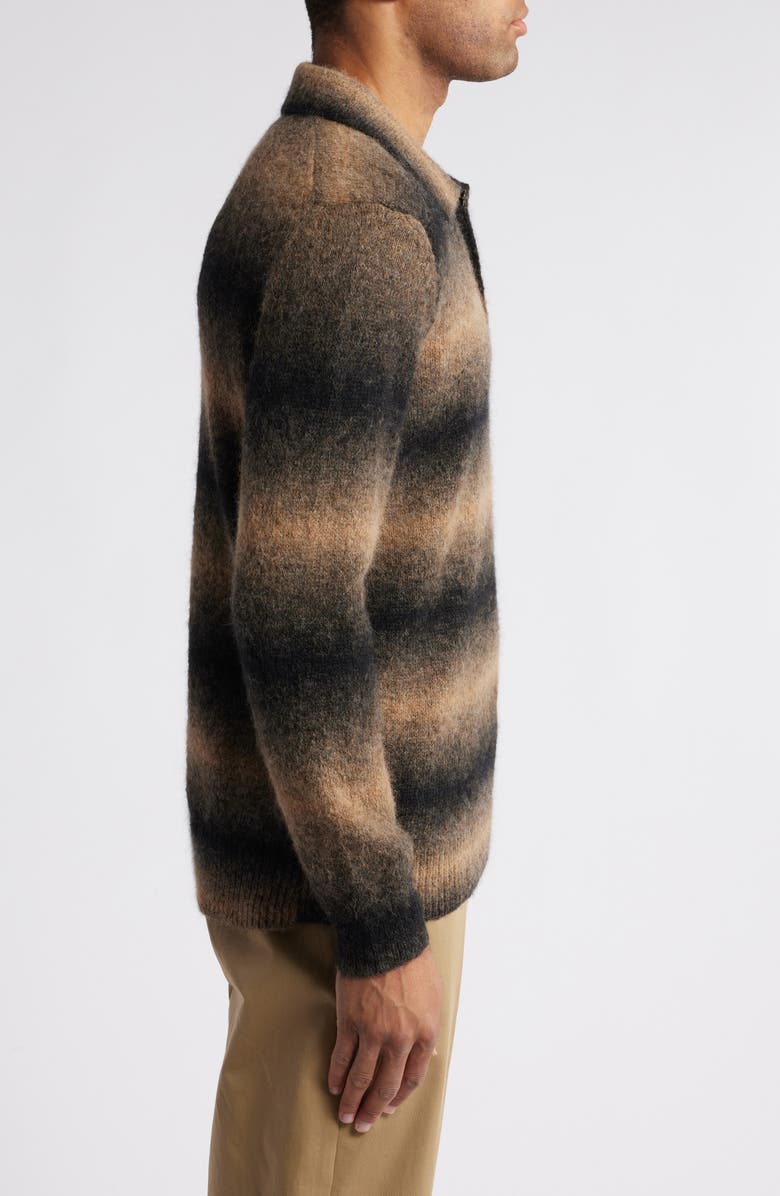 NN07 Alfie 6656 Ombré Stripe Long Sleeve Alpaca Blend Polo Sweater, Alternate, color,