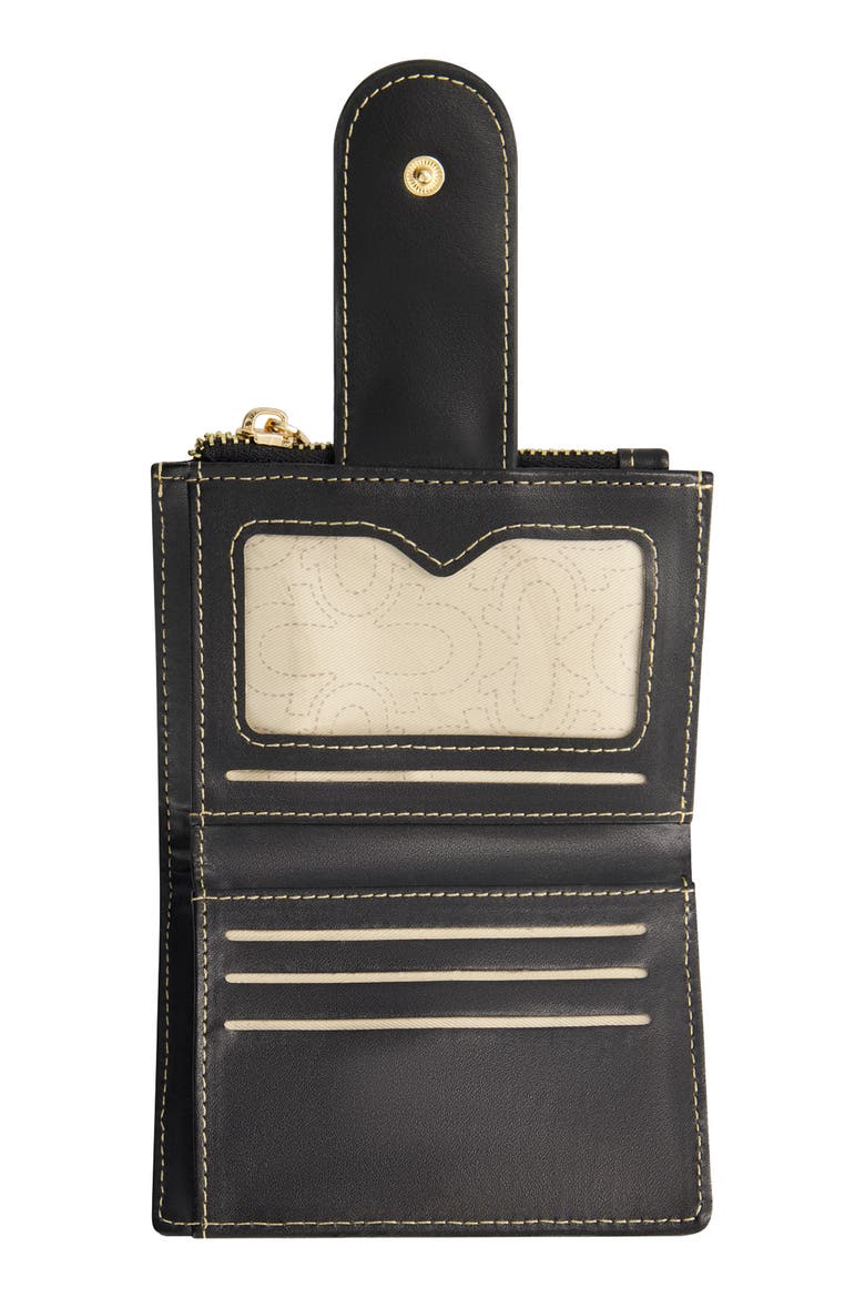 Horseshoe Quilted Small Wallet, Alternate, color, BLACK