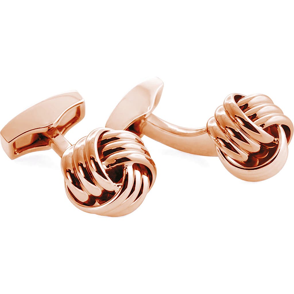 Tateossian Men's Rose Gold Cable Knot Cuff Links in Pink Gold  product