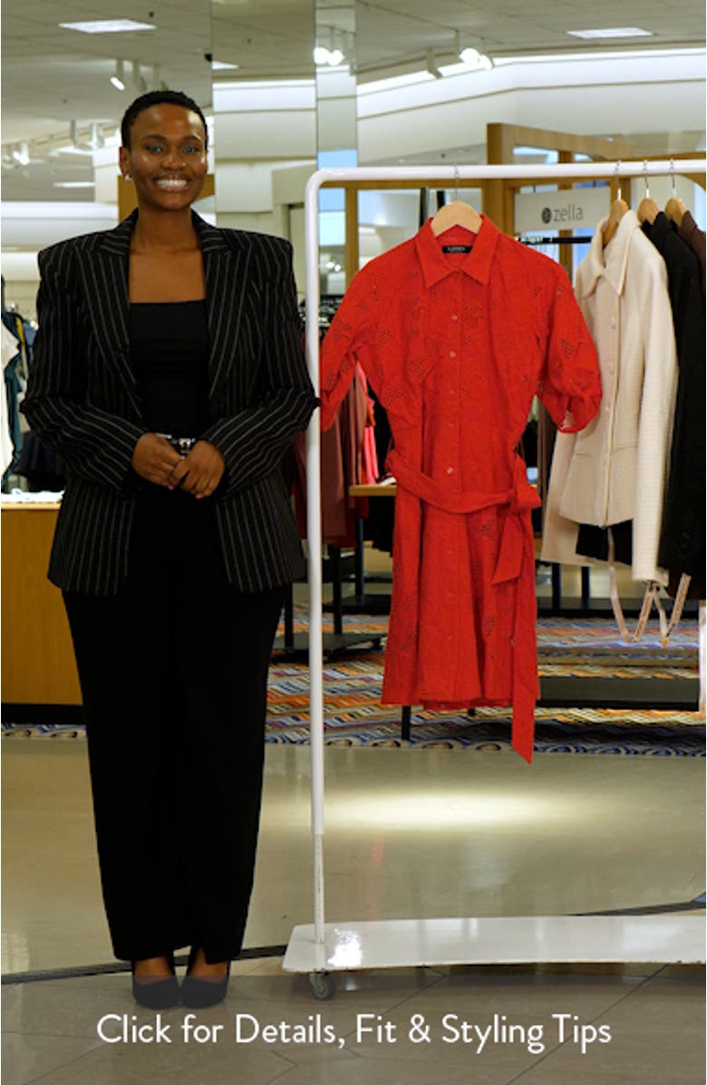 Eyelet Cotton Voile Shirtdress, sales video thumbnail