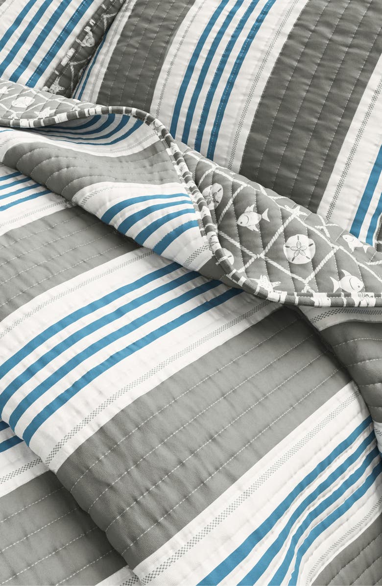 Woven & Weft Stripe Coastal Quilt & Sham Set, Alternate, color, Coastal Stripe