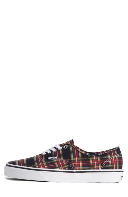 Vans Authentic Sneakers Plaid Navy In Black
