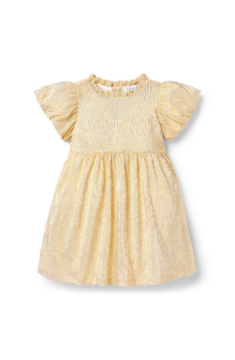 Janie and Jack Baby Floral Border Dress, Main, color, Blue