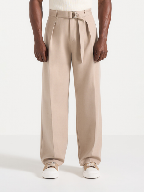 Loic Wide Leg Tailored Trousers With Belt