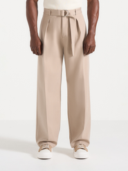 Manière De Voir Loic Wide Leg Tailored Trousers With Belt