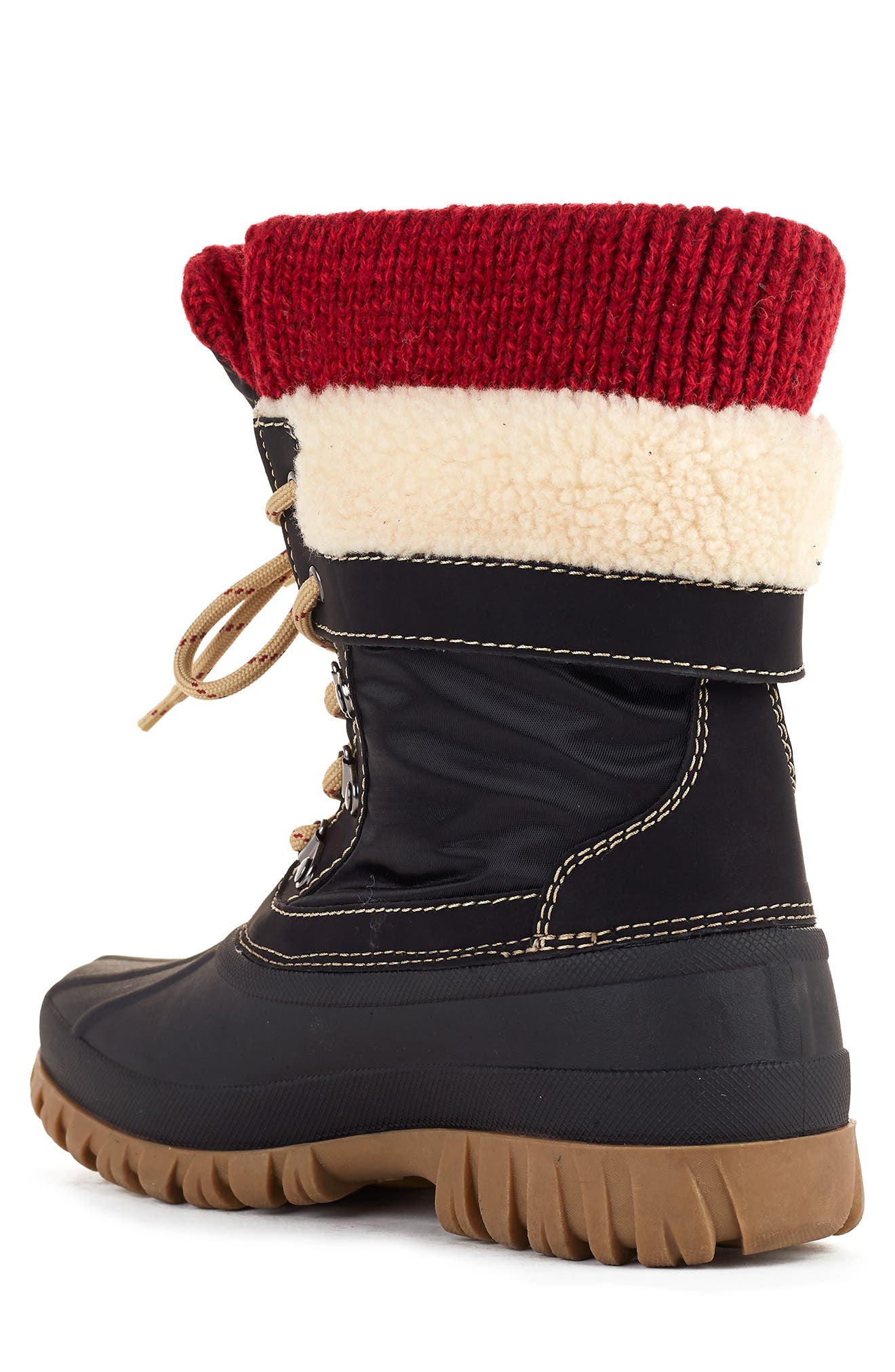 Cougar Creek Waterproof Faux Shearling Lined Snow Boot, Alternate, color, 