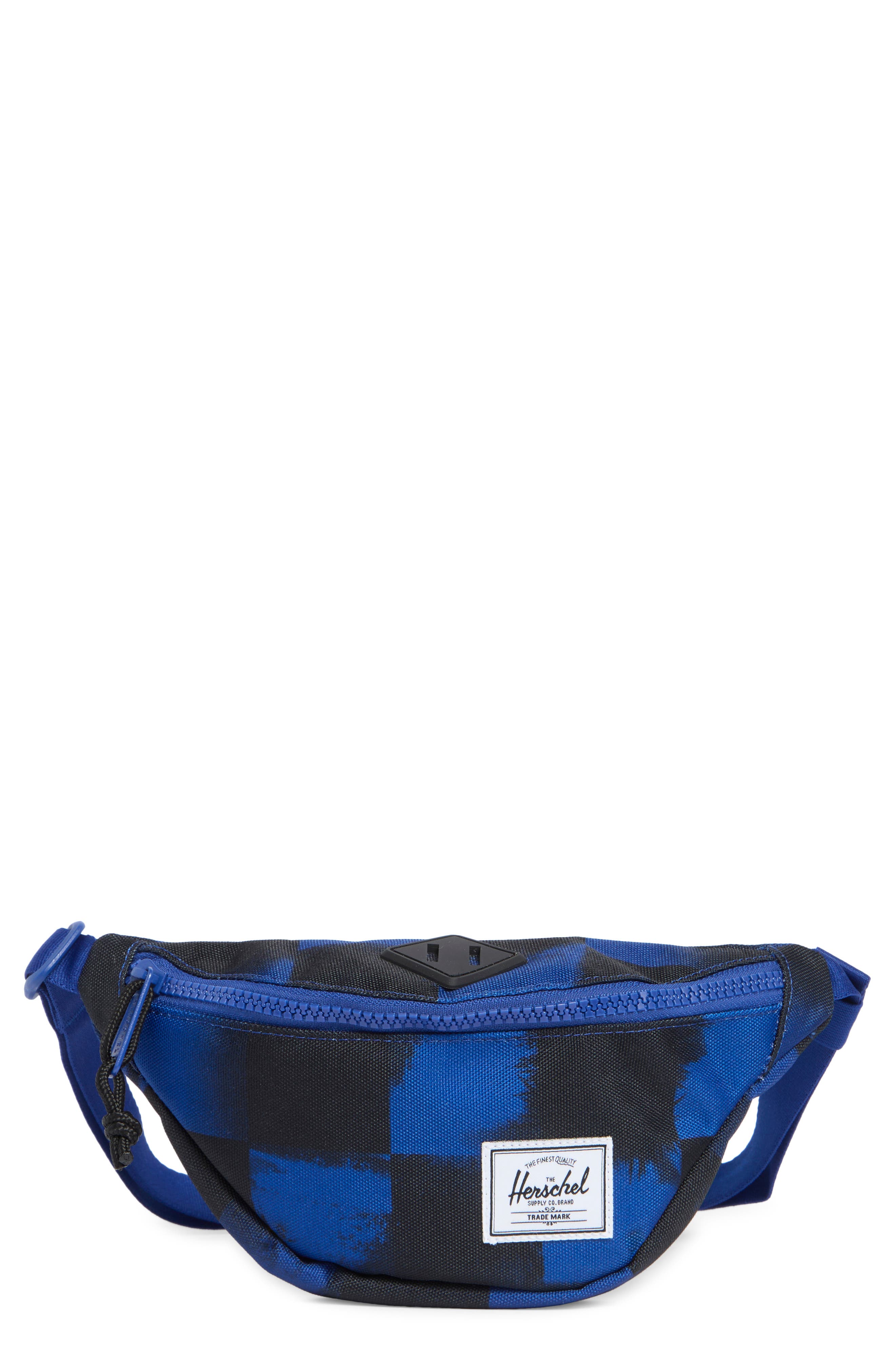 Herschel Supply Co. Kids' Heritage Belt Bag, Main, color, Stencil Checker Sodalite Blue