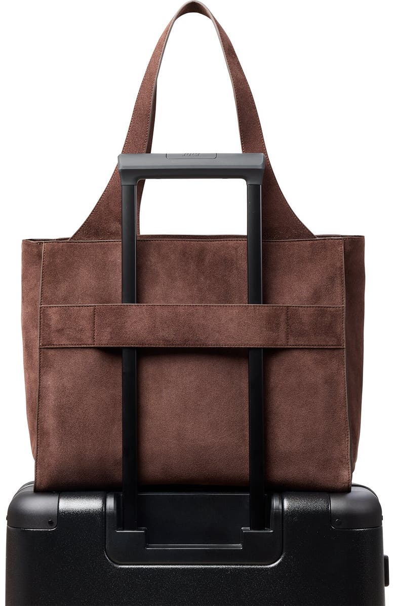 July Juliette Suede Work Tote, Alternate, color, Espresso