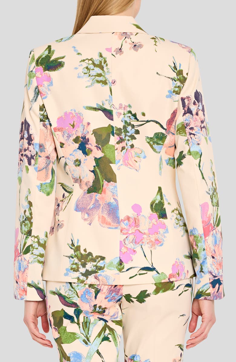 Tahari ASL Floral Blazer, Alternate, color, Sand Peach