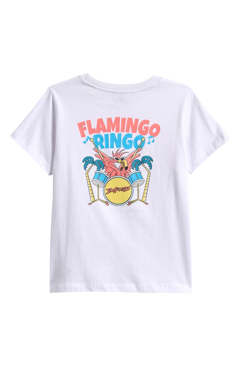 Boardies Kids' Flamringo Cotton Graphic T-Shirt, Alternate, color, White