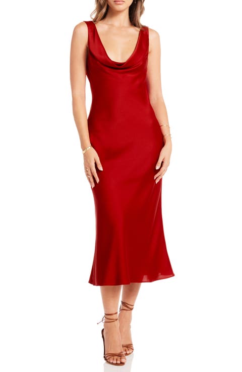 Heidi Cowl Neck Satin Gown