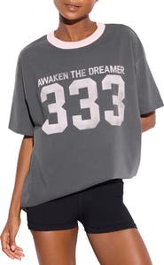 Spiritual Gangster 333 Boyfriend Ringer Graphic T-Shirt