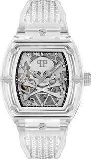 PHILIPP PLEIN The $keleton Silicone Strap Watch, 38mm