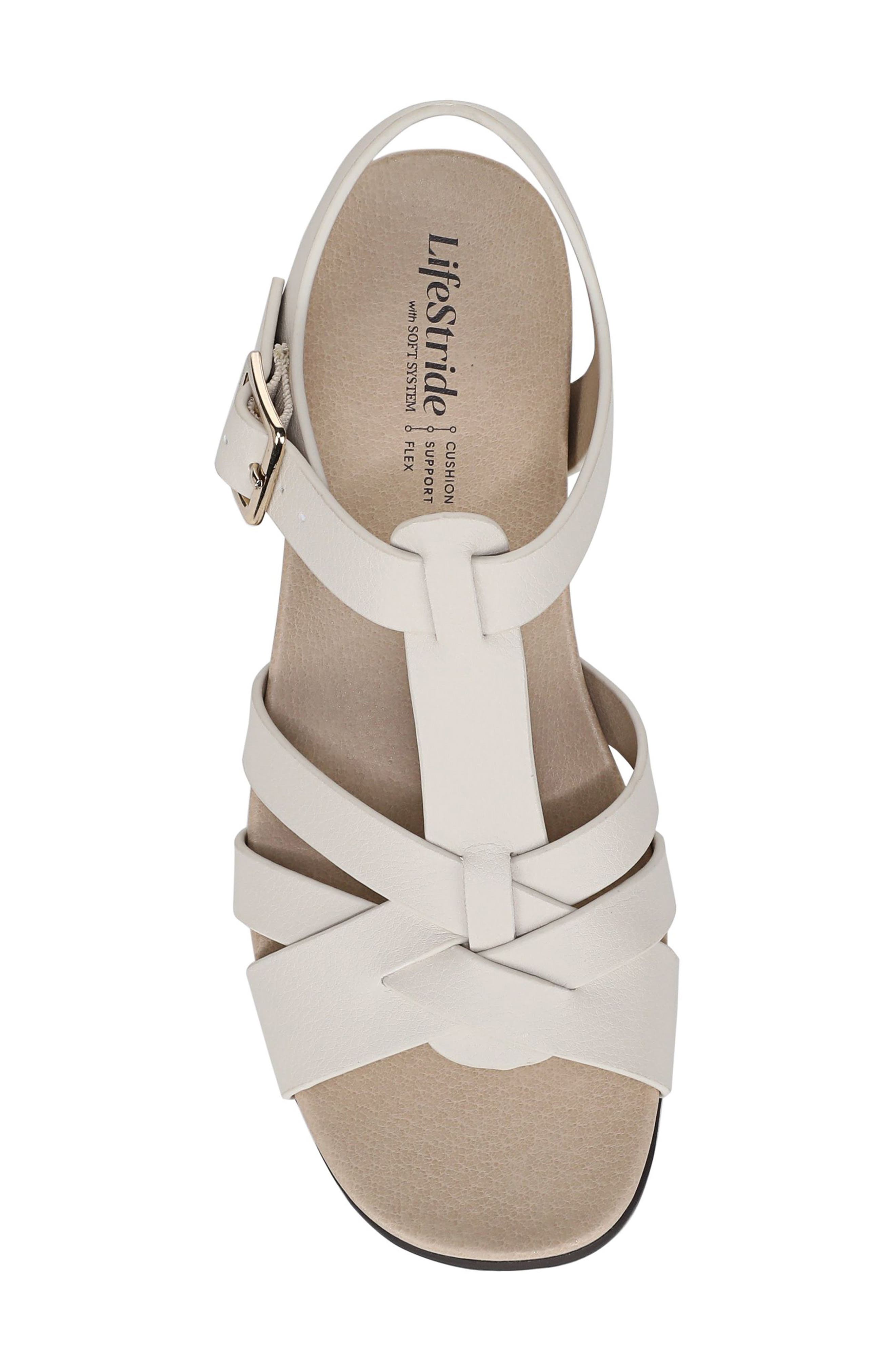 Grandiose Platform Wedge Sandal, Alternate, color, BONE