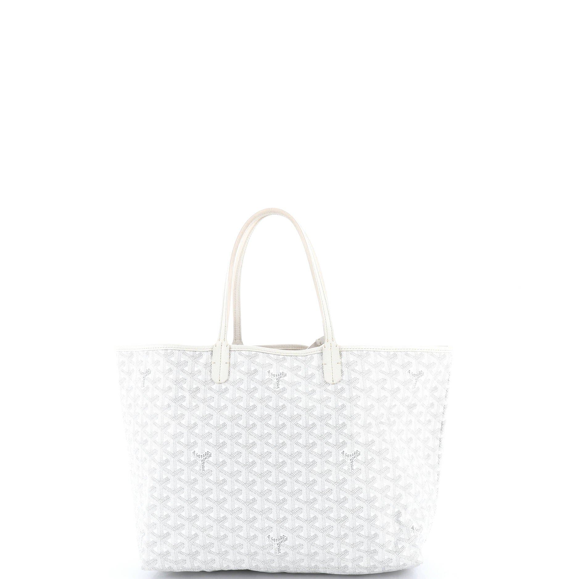 Pre-Owned Goyard Saint Louis Tote Coated Canvas PM, Alternate, color, White