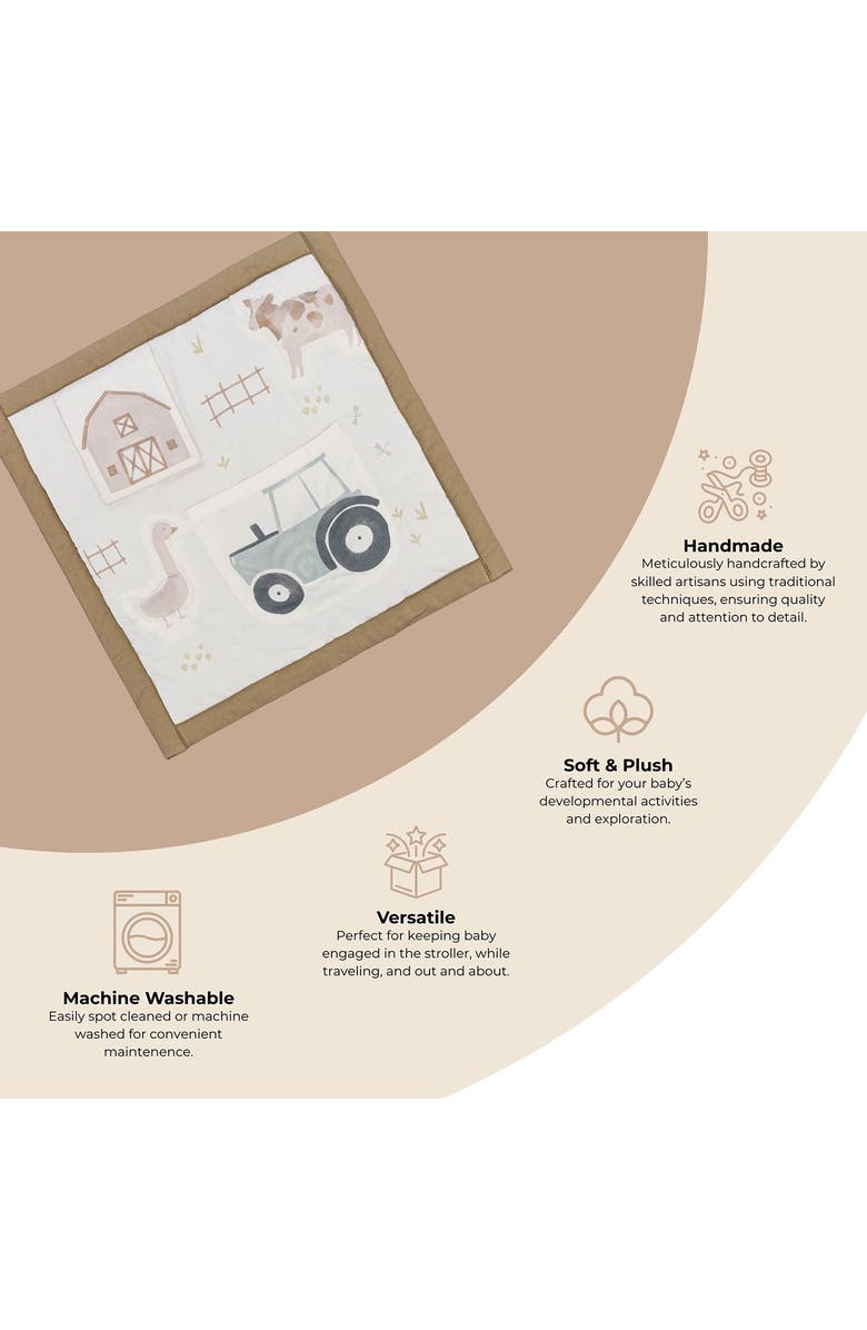 CRANE BABY Activity Travel Map, Alternate, color, Beige