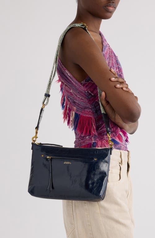 Isabel Marant Nessah Leather Crossbody Bag In Midnight