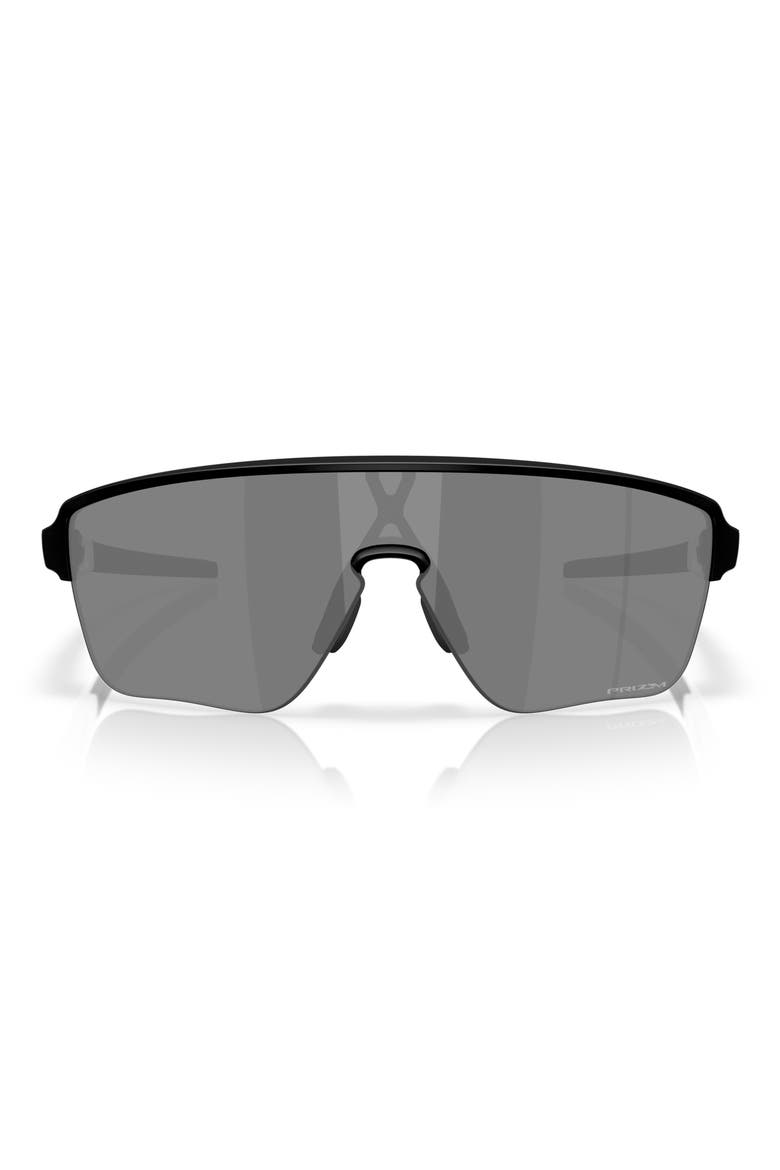 Corridor 142mm Semi Rimless Prizm™ Polarized Shield Sunglasses, Alternate, color, MATTE BLACK