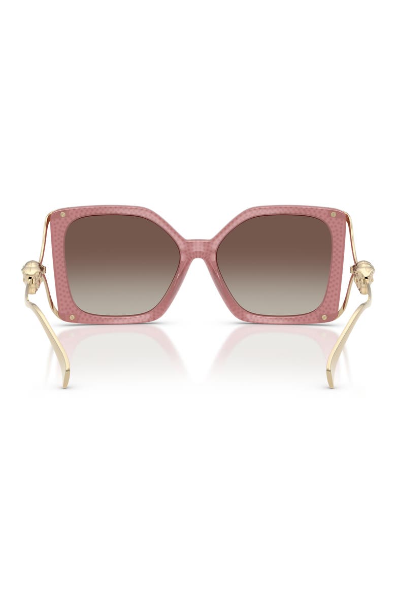 58mm Square Sunglasses, Alternate, color, PINK STRASS CRYSTAL / BROWN