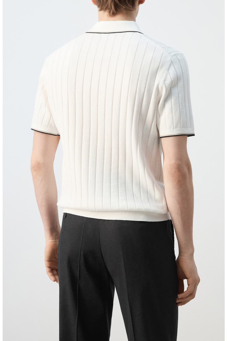 Zip Placket Polo, Alternate, color, OFF WHITE