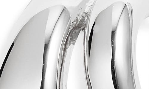 Open Edit Double Curved J-hoop Earrings In Silver