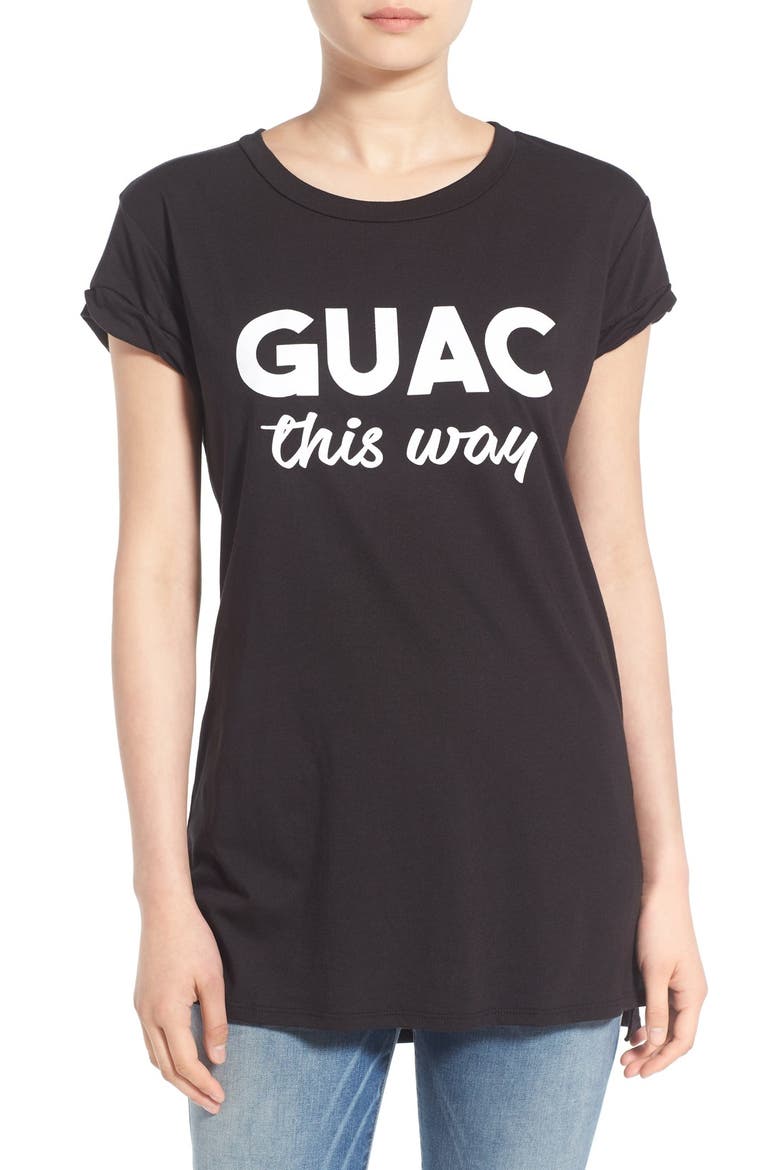 'Guac This Way' Graphic Tee, Main, color, BLACK