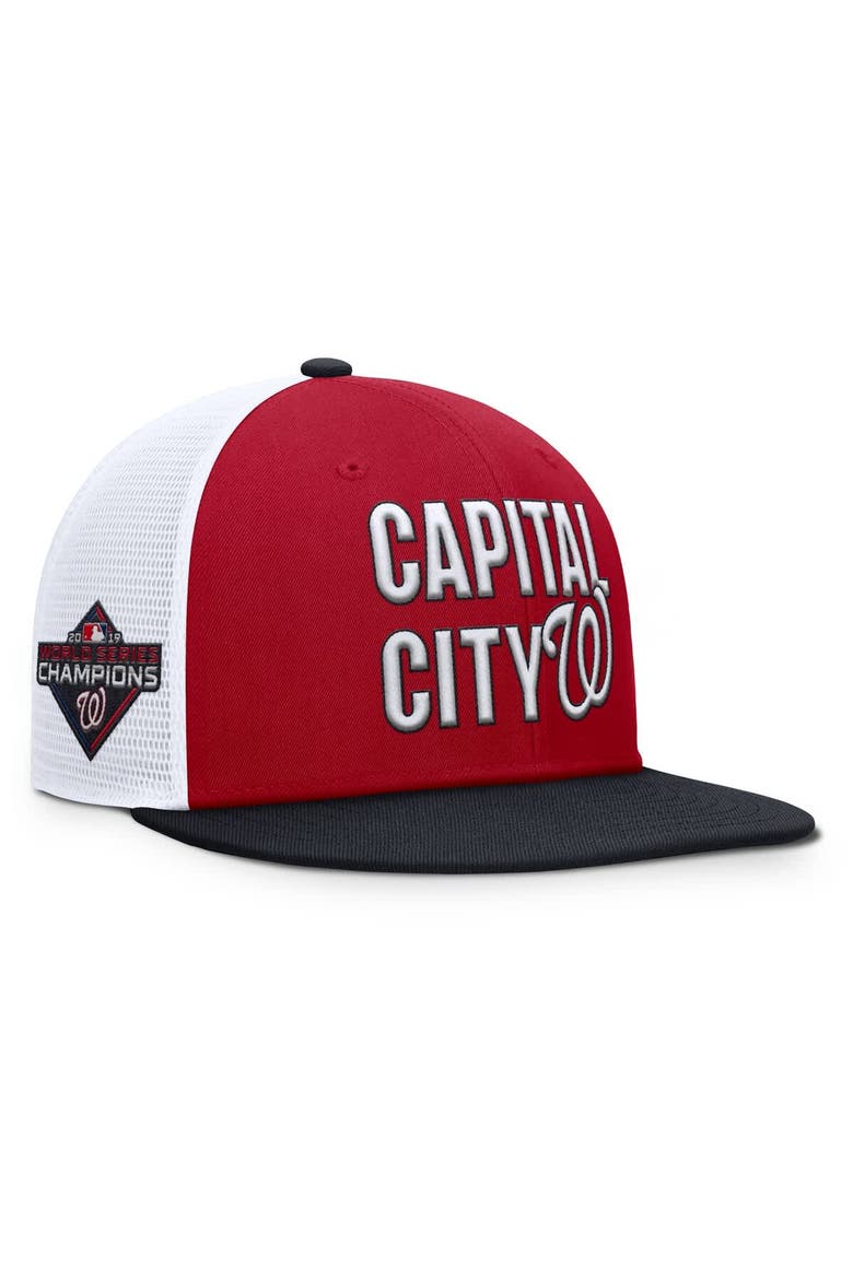 Men's Nike  Red Washington Nationals Pro Trucker Snapback Hat, Main, color, Red