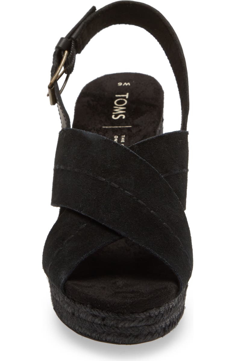 TOMS Ibiza Platform Slingback Sandal, Alternate, color,