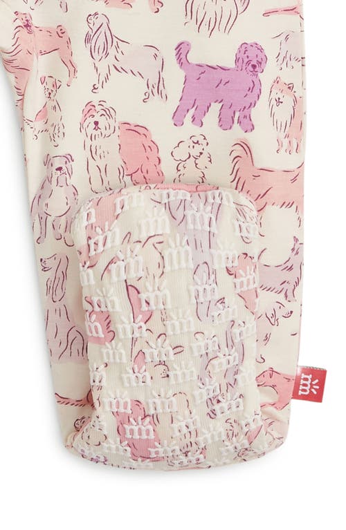 Magnetic Me Pink It's A Paw-ty Convertible Footie In Pink