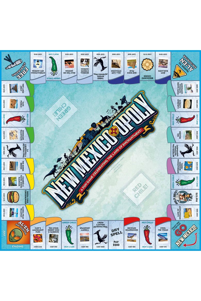 New Mexico Opoly Board Game, Alternate, color, Multicolored