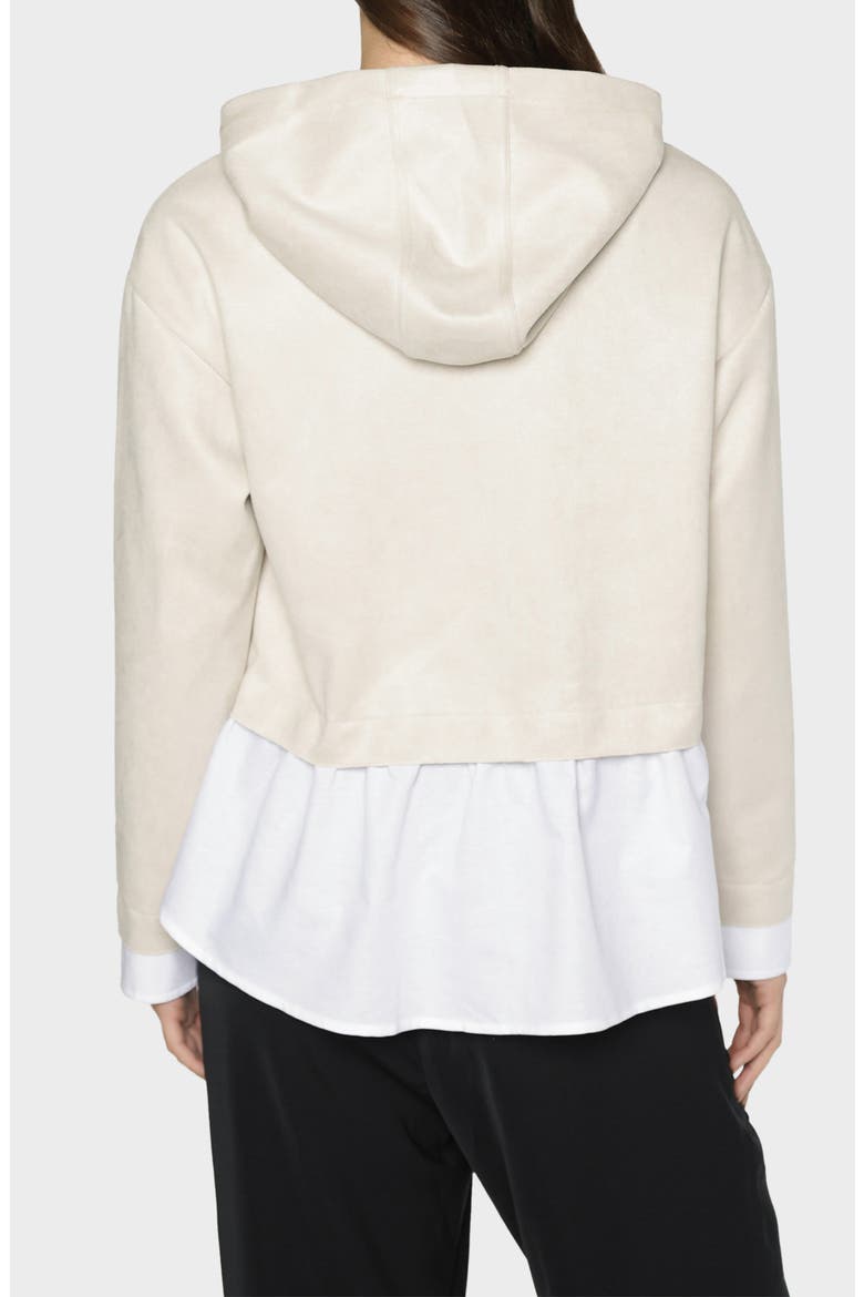 Wentz Layered Hoodie Pullover, Alternate, color, STONE