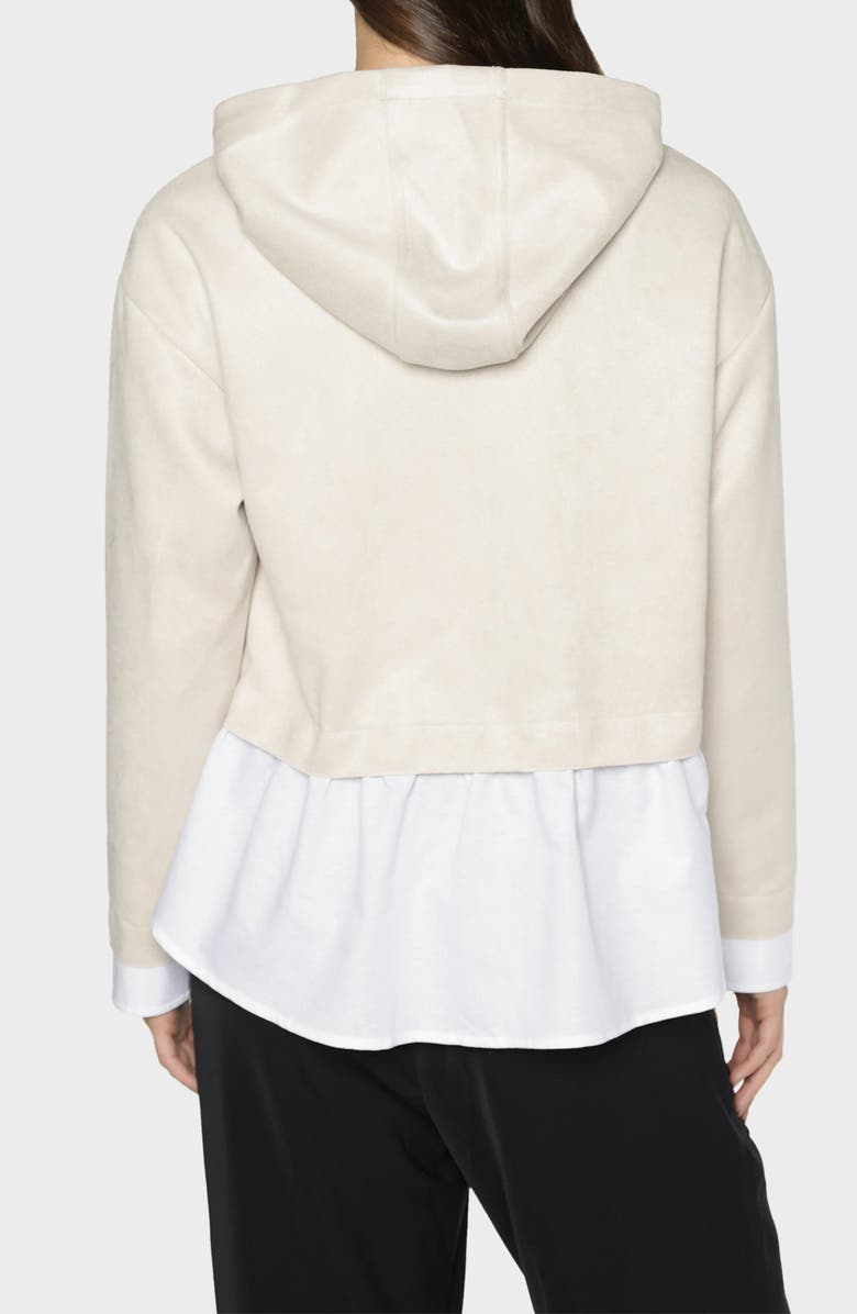 matty m. Wentz Layered Hoodie Pullover, Alternate, color, Stone