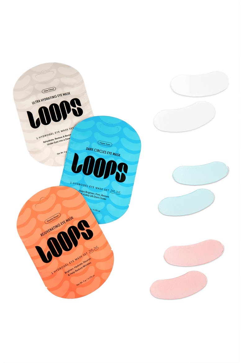 Bright Eyes 3-Pack Eye Masks, Alternate, color, NO COLOR