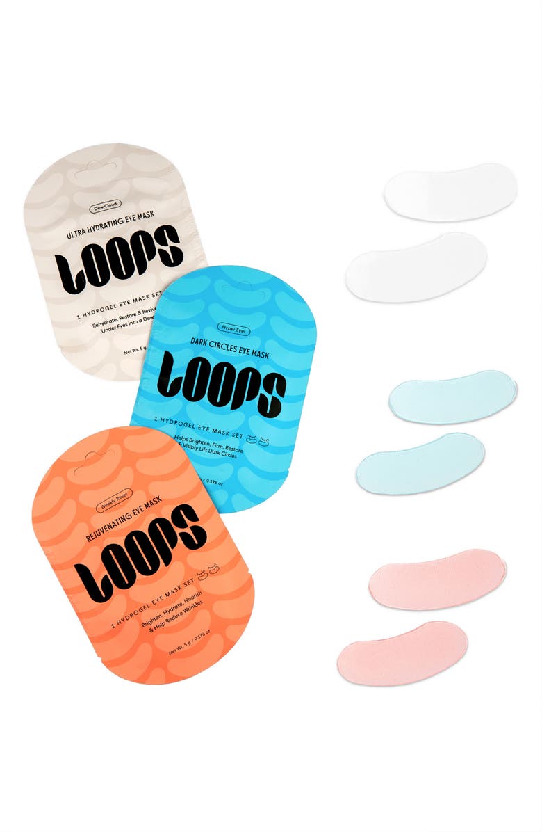 LOOPS Bright Eyes 3-Pack Eye Masks, Alternate, color, 